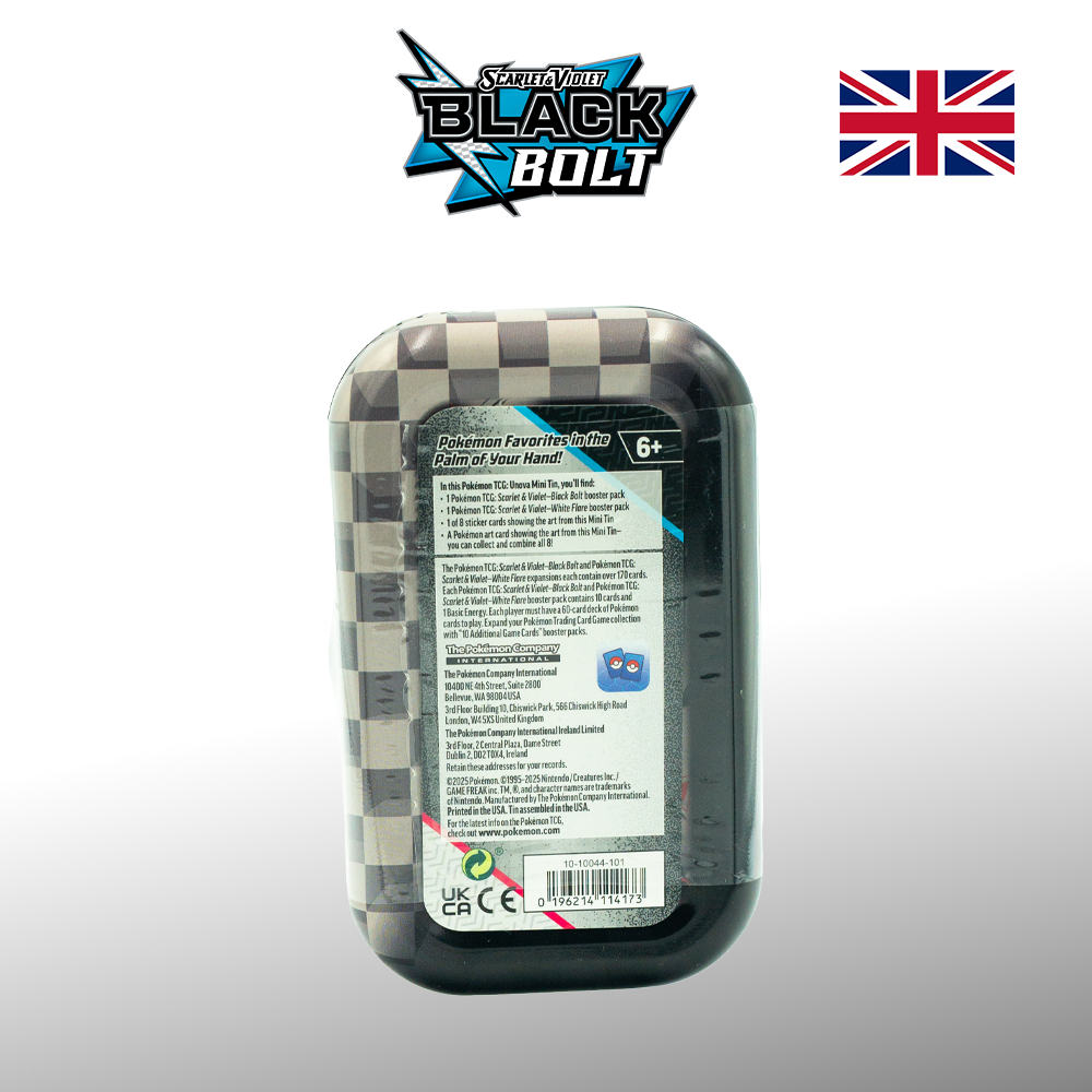 Pokémon Black Bolt & White Flare BLK Unova (Deponitox) Mini-Tin English sealed