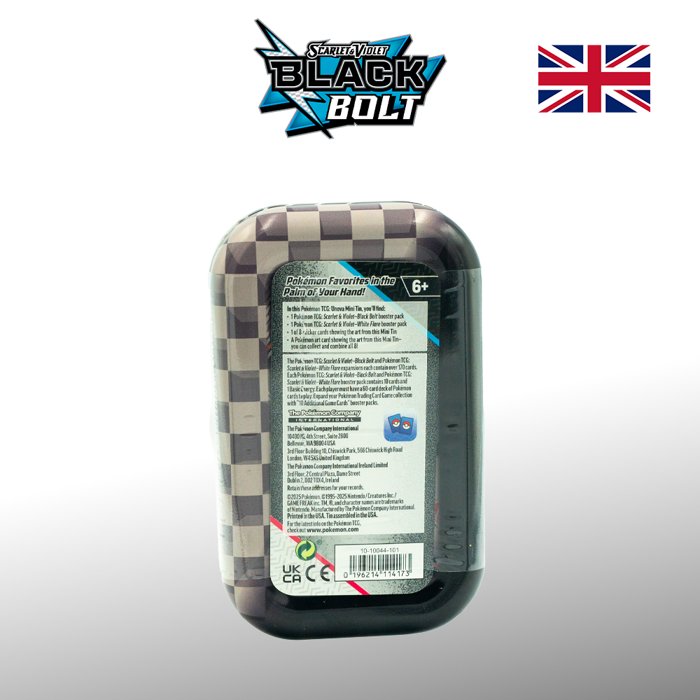 Pokémon Black Bolt & White Flare BLK Unova (Mamolida) Mini-Tin English sealed