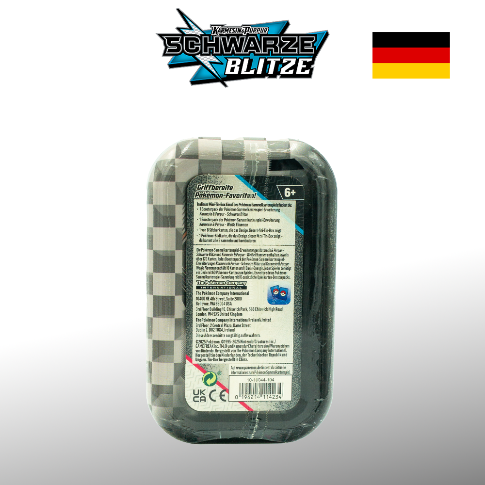 Pokémon Black Bolt & White Flare BLK Unova (Rabigator) Mini-Tin Deutsch sealed