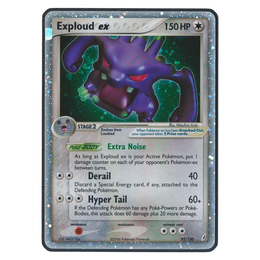 Pokémon EX Crystal Guardians Exploud EX 92 Einzelkarte English