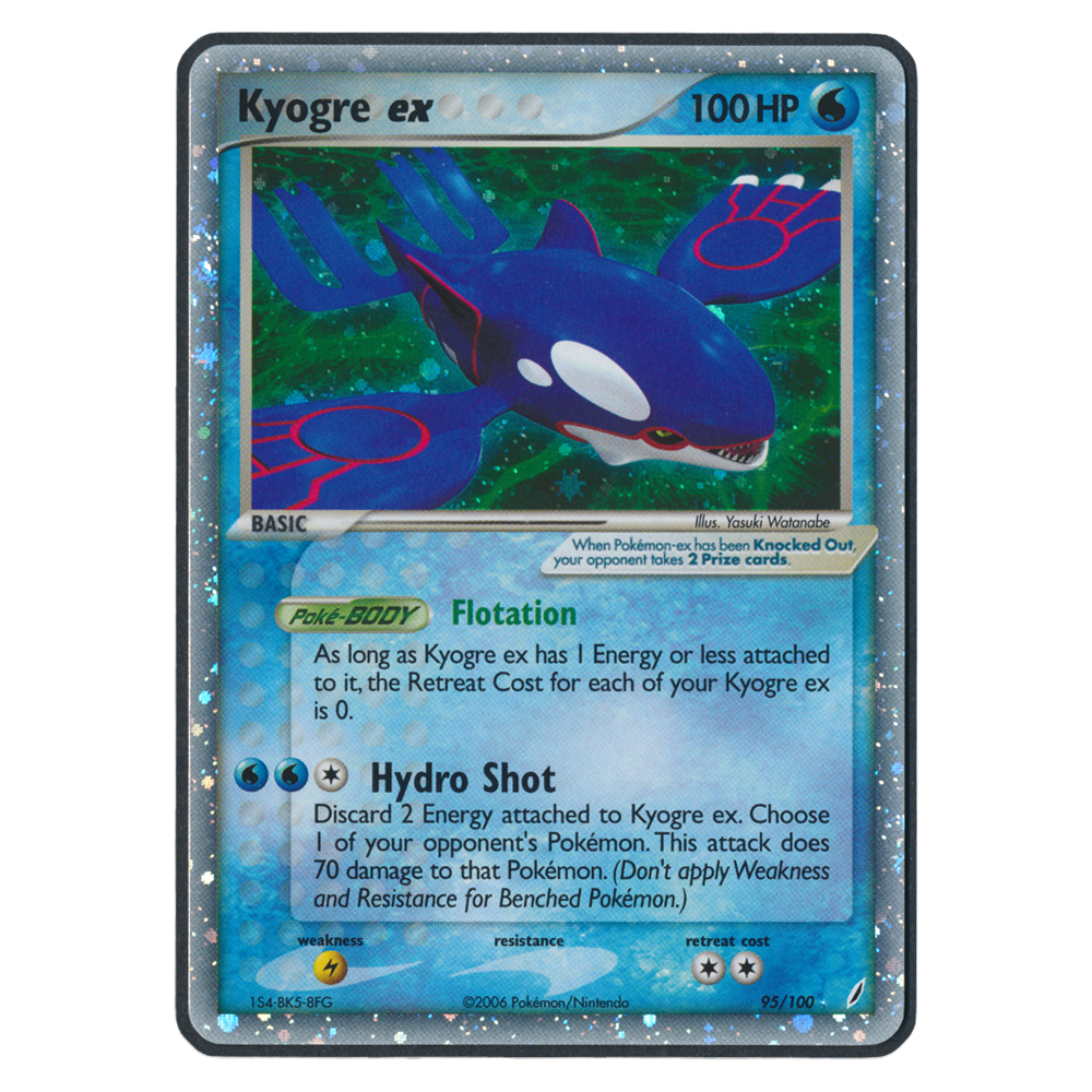 Pokémon EX Crystal Guardians Kyogre EX 95	Einzelkarte English