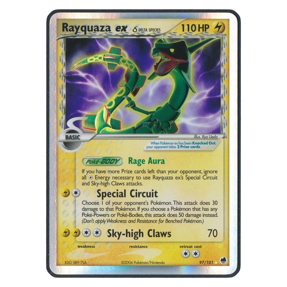 Pokémon EX Dragon Frontiers Rayquaza EX 97 Einzelkarte English