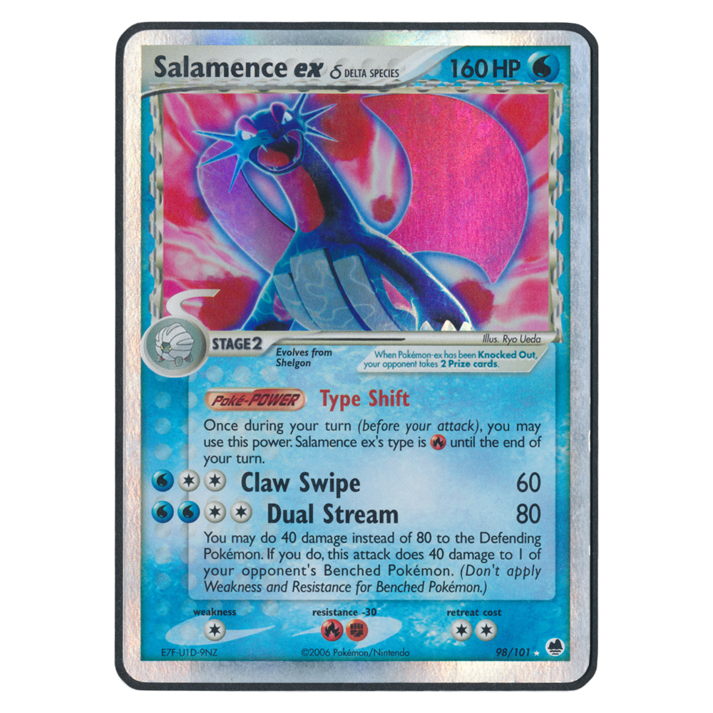 Pokémon EX Dragon Frontiers Salamence EX 98 Einzelkarte English