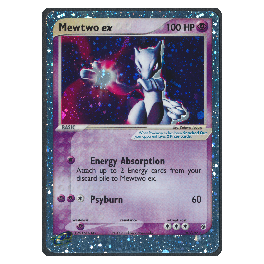 Pokémon EX Ruby & Sapphire Mewtwo EX 101 Einzelkarte English