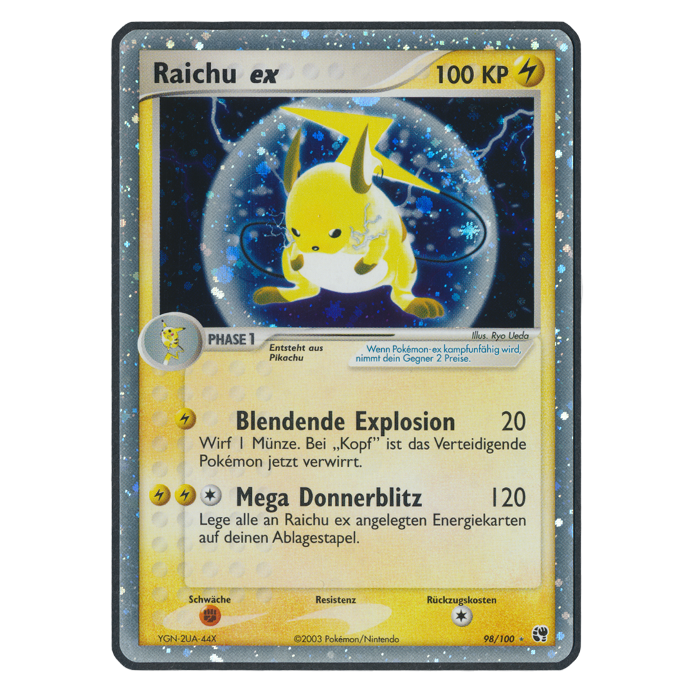 Pokémon EX Sandstorm Raichu EX 98 Einzelkarte Deutsch