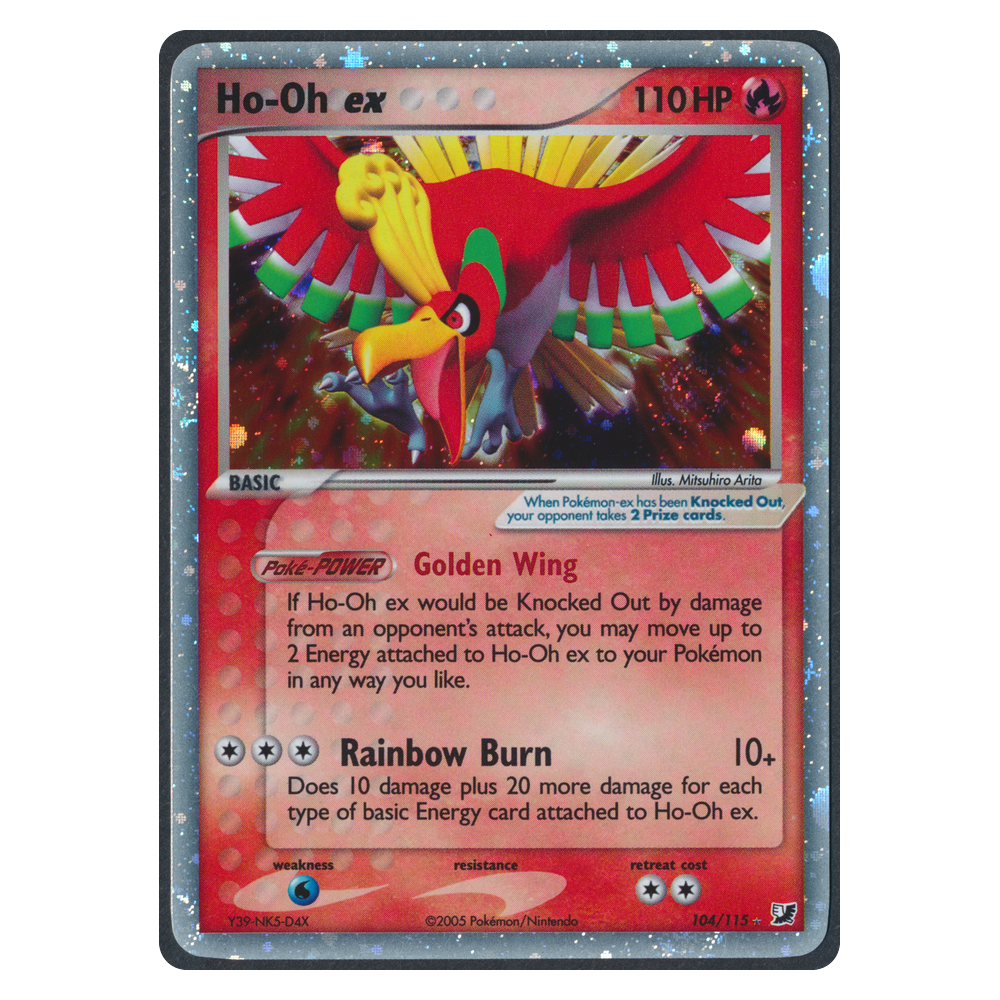Pokémon EX Unseen Forces Ho-Oh EX 104 Einzelkarte English