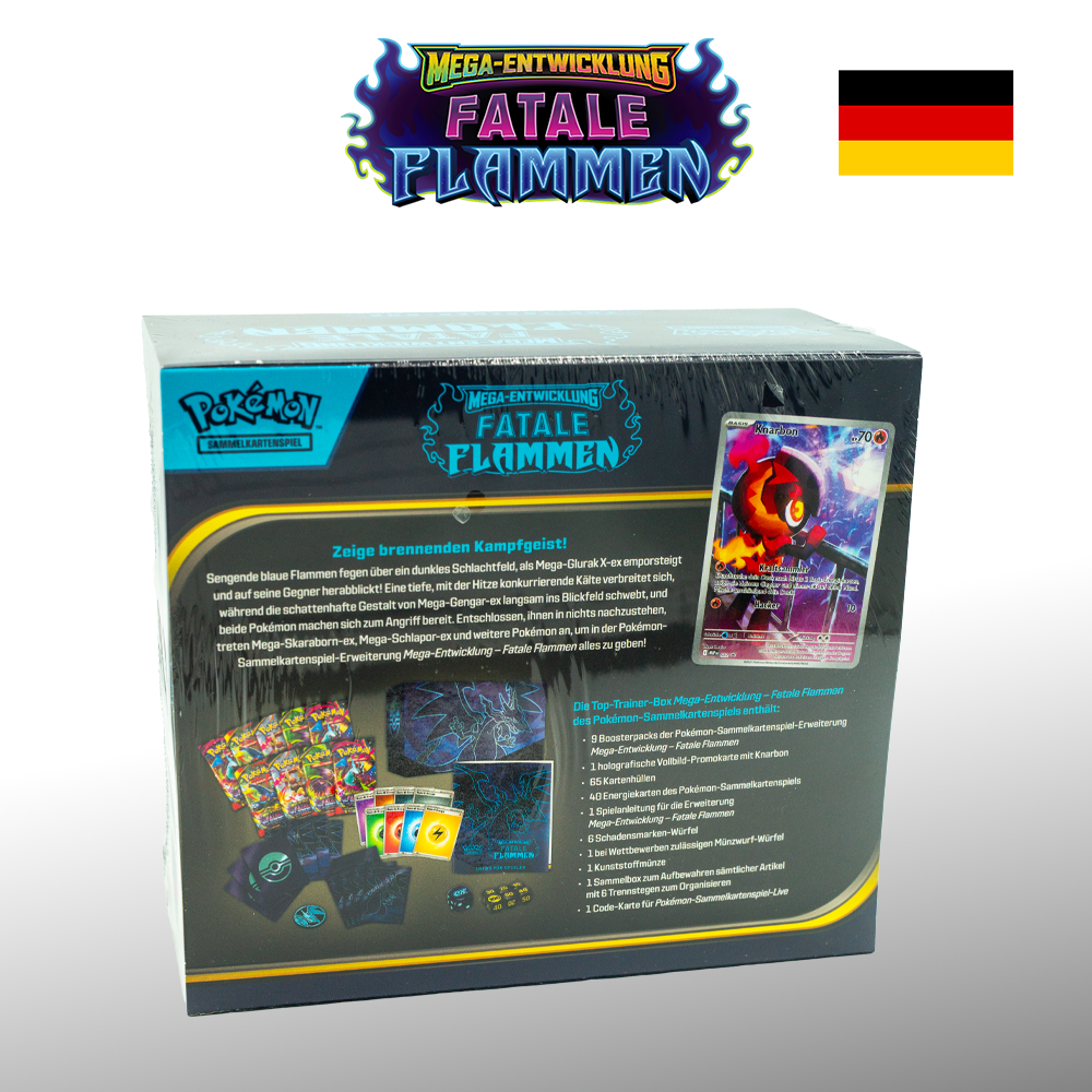 Pokémon Fatale Flammen PFL Top-Trainer-Box Deutsch sealed