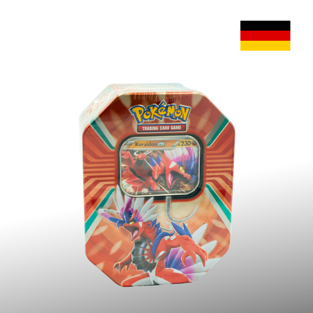 Pokémon Paldea Legends Tins: Koraidon ex Tin-Box Deutsch sealed
