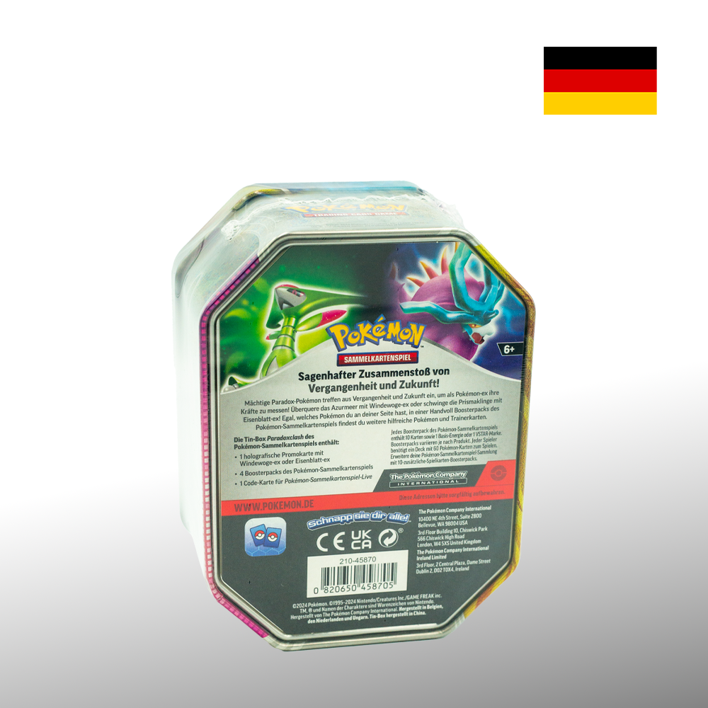 Pokémon Paradox Clash Tins: Windewoge ex Tin-Box Deutsch sealed