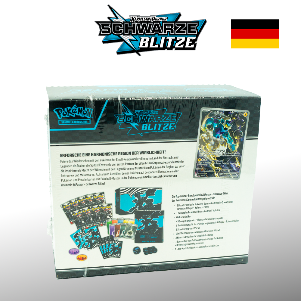 Pokémon Schwarze Blitze BLK Top-Trainer-Box Deutsch sealed